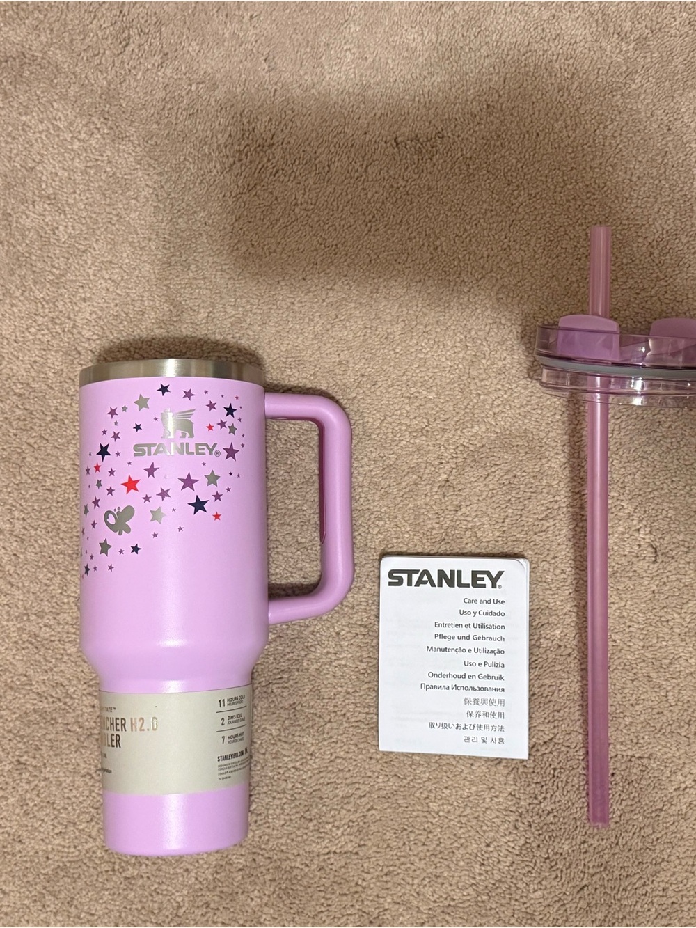 Brand New Olivia Rodrigo Stanley Quencher H2.0 Tumbler With Stars and Sparkles